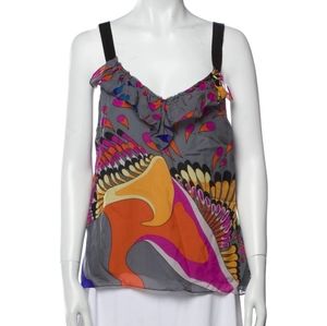 NWT Tibi silk print blouse